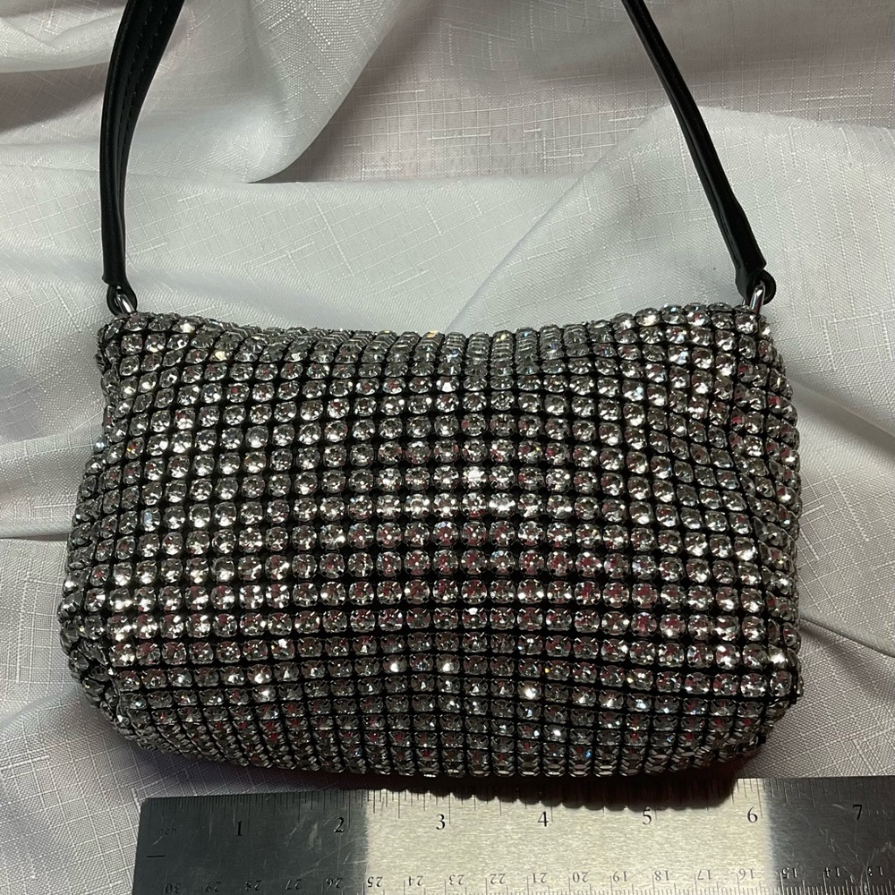 Express Silver Rhinestone Mini Bag - Picture 8 of 8